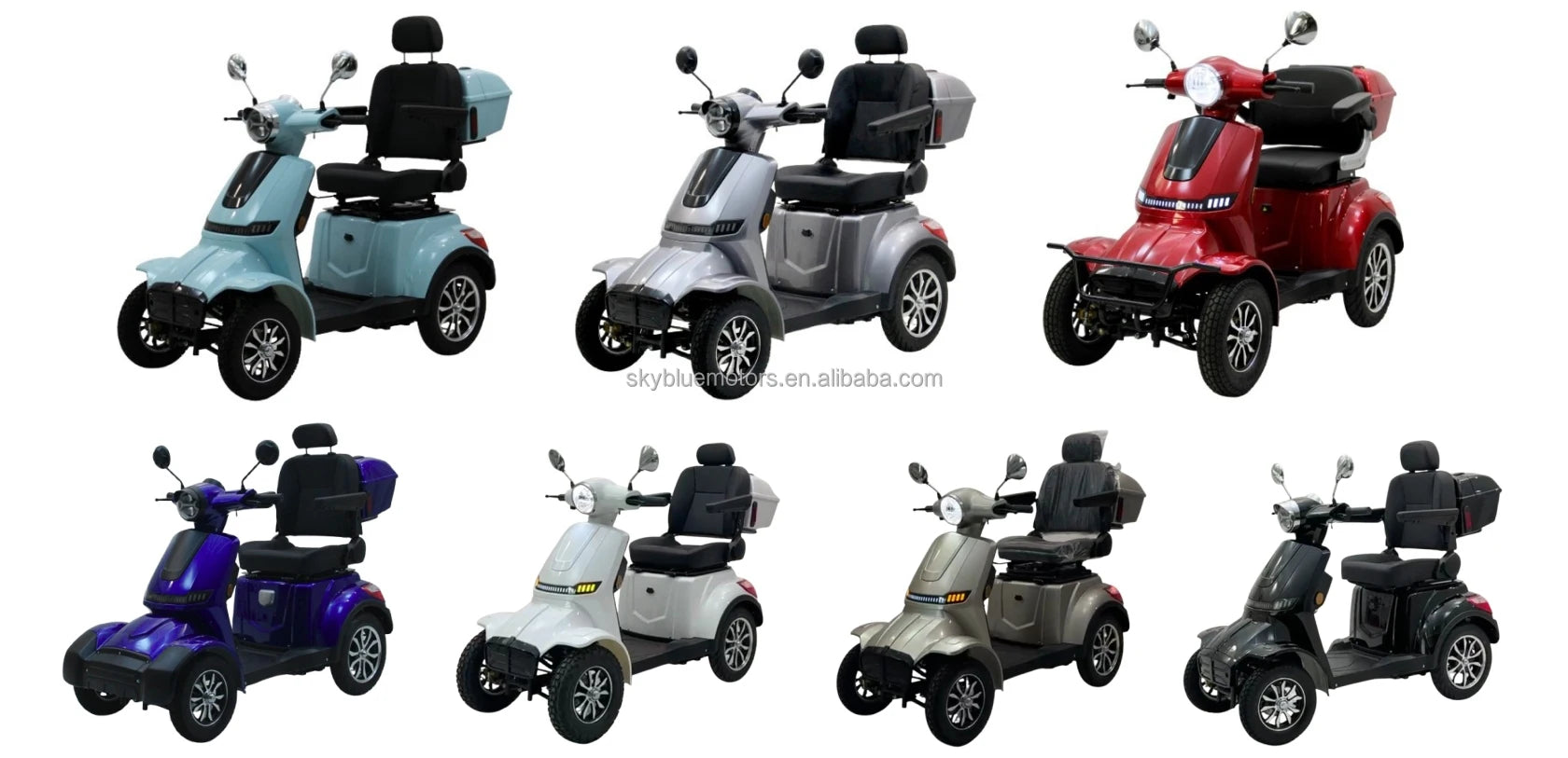 Modification 2025 High-Quality Mobility Scooter 1000W Two-Seat Electric Motorcycle for the Elderly 25KM/H for Sale Supplier Chin