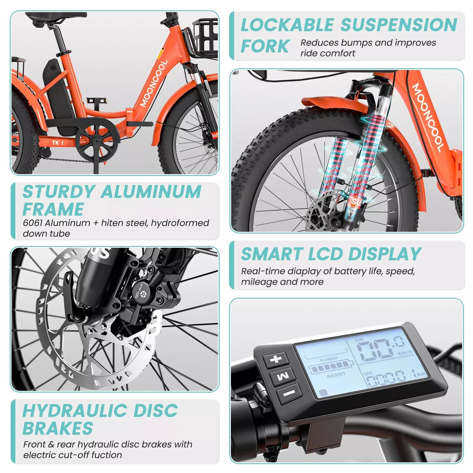 Folding Electric Tricycle for Adults 20" Fat Tire Electric Trike E-Bike