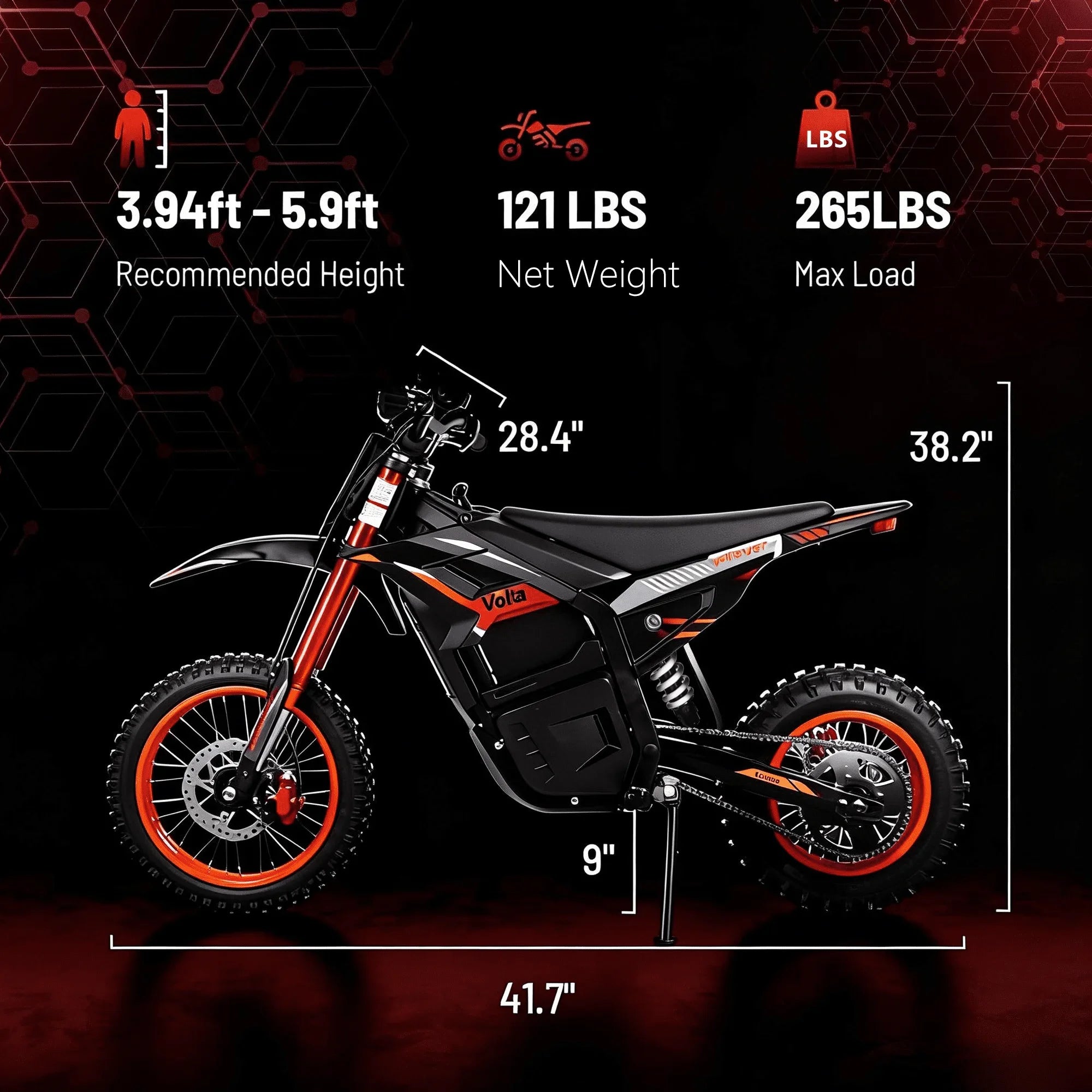 2600W Adult Electric Dirt Bike for Teen, 31MPH Top Speed, 35 Mile Range, 48V 20Ah Battery, 14"/12" Tires, Dual Hydraulic Brakes