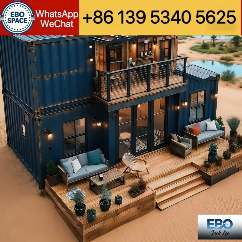 Made in China Customized Low-Cost Folding House Outdoor Garden Villa Container House with Shower and Kitchen