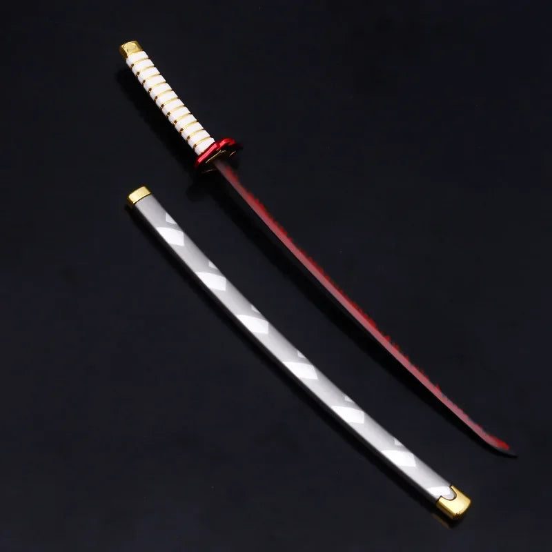 10inch Metal Katana Anime Safe Unsharpened Damascus Sword Ninja Knife Blade Real Japanese Katana Original Samurai Sabre Toy Gift
