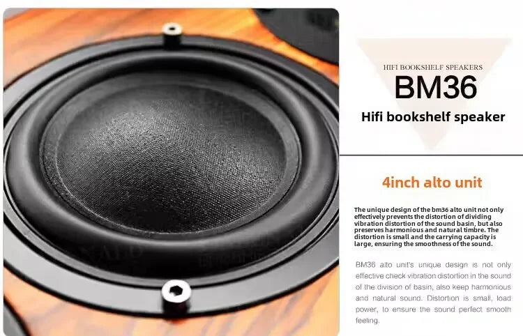 Bm36 High Fidelity Hifi Speaker Fever Level Passive Bookshelf Speaker Three-way Home Audio Sound Speaker