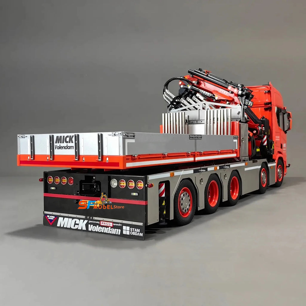 F1650 Crane 10x10 R650 RC Truck 1/14 Hydraulic Crane Truck Metal Model High-end Custom Engineering Machinery RC Car Model Toy