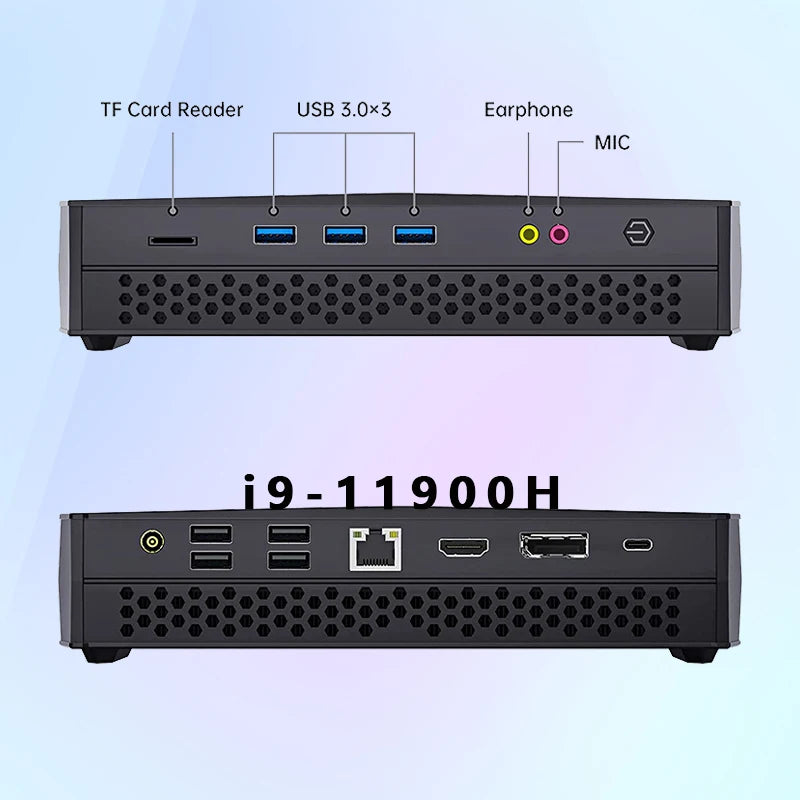 Por-le 11Th Gen 8Ram Nuc Nvme 64Gb Ram 2Tb Ddr4 Gamer Game Office Station In-Tel In-tel Core I9 11900H Gaming Mini Pc