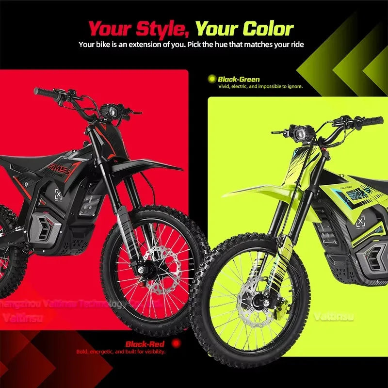 EM5 PRO 4000W Geared Motor Off-Road 60V Electric Dirt Bike All Terrain Ebike Electric Motorcycle