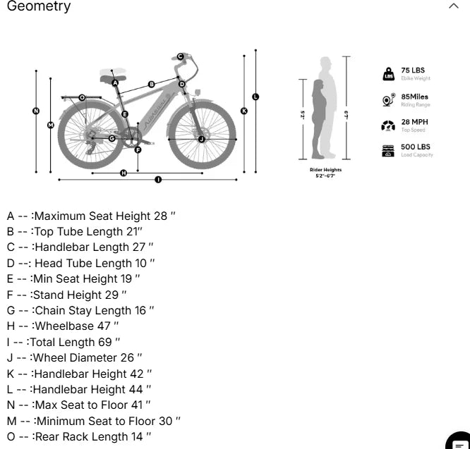 20'' Fat Tire Electric Bike 1100W Peak Motor 48V E-Bike 28MPH Mountain E Bicycle