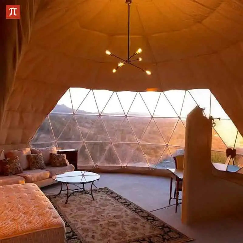 Luxury Glamping Round Outdoor Geodesic Dome Transparent Starry Sky Luxury Hotel Dome Leisure nd Resort Resort Vacation