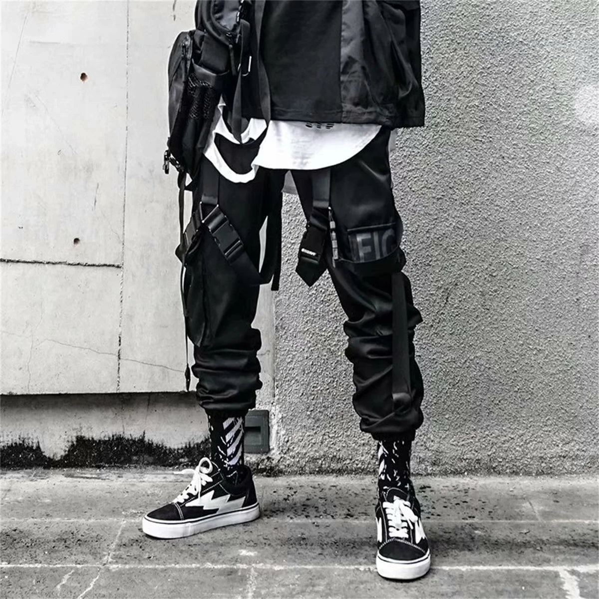 Techwear Cargo Pants Men Y2k Clothes Gothic Punk Harajuku Anime Streetwear Joggers Men's Pants Military Casual Harem Pants