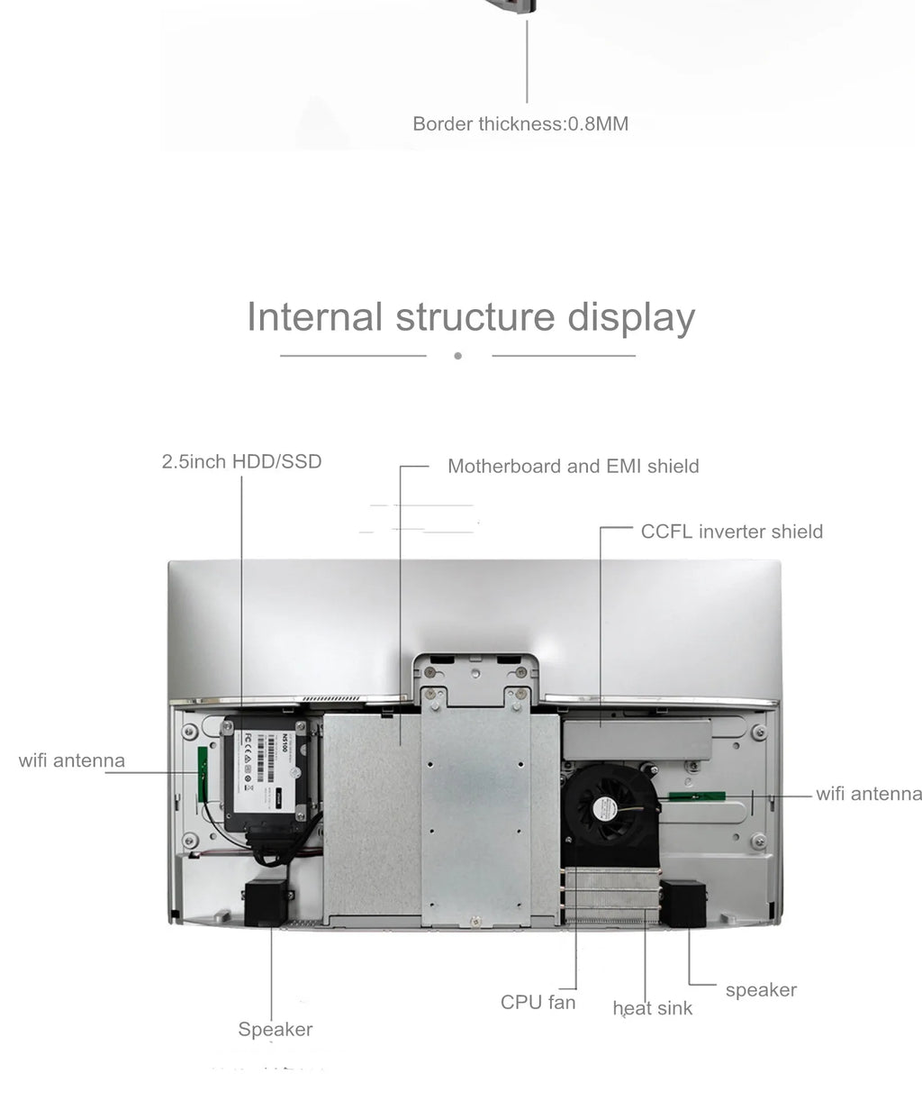 factory price 24 inch core i3 i5 i7 i9 CPU generation gaming pc full setup all in one computadora all-in-one computers with OEM