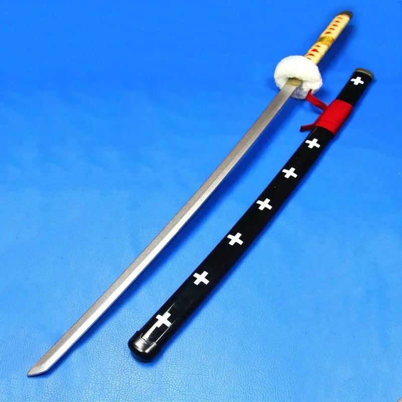 104cm Zoro Katana Sandai Kitetsu Sword Wooden Ninja Blade Anime Cosplay Prop Real Size Japanese Katana Samurai Sabre Kid Toy