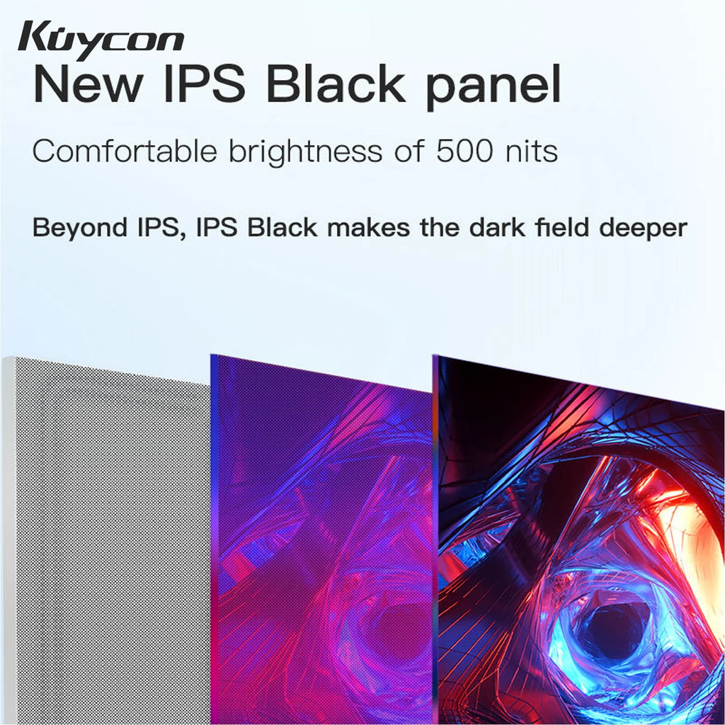 New Kuycon G32P 32-Inch Computer Monitor Eyecare Compective Gaming PC Display With Lifting Rotary Stand High Refresh Rate Office