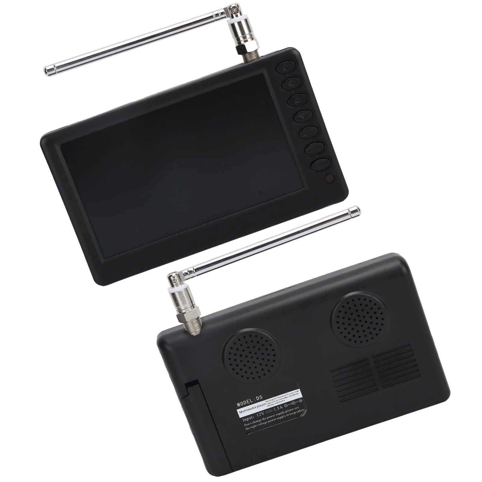 LEADSTAR 5 In TV Digital Television Portable Digital TV for Car Camping Kitchen EU Plug 110-220V