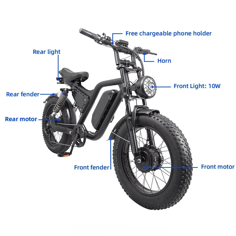 2024 Electric off Road Dirt Bike Aluminum Frame air Suspension Electric Bike off Road Full Suspension Dirt Bike Electric Adult