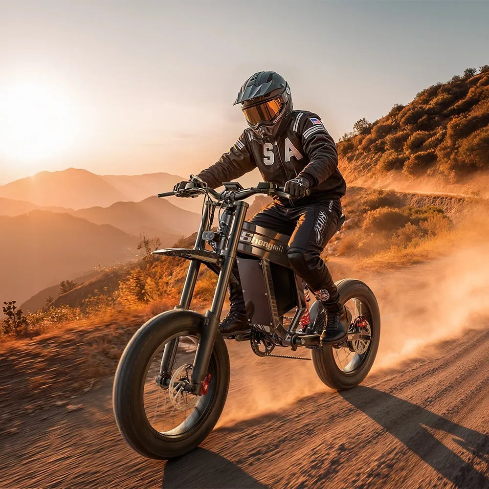 Powerful 20" Fat Tire E-Bike 1500W 60V 40MPH Electric MountainBike for Adventure