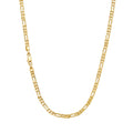 2.5-10mm Figaro Stainless Steel 14K Gold Plated Link Chain Necklace Fashion Women Men's Hip Hop Rock Jewelry
