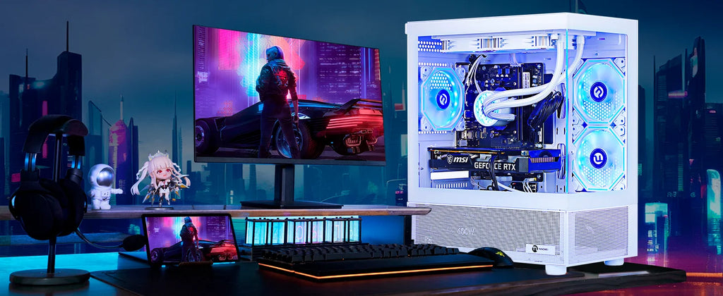 Ningmei Gaming PC AMD Ryzen 7 9700X NVIDIA RTX 5060 32GB RAM 1TB SSD Wifi PC Gaming Black