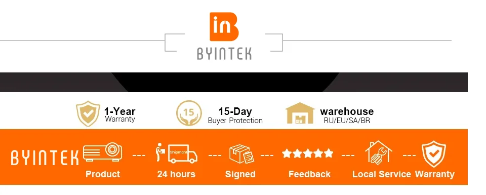 BYINTEK LOVE U12 Full HD 1080P Projector 4K 800 ANSI Android WiFi 6 Auto Focus Home Theater Projectors for Movie Meeting Video