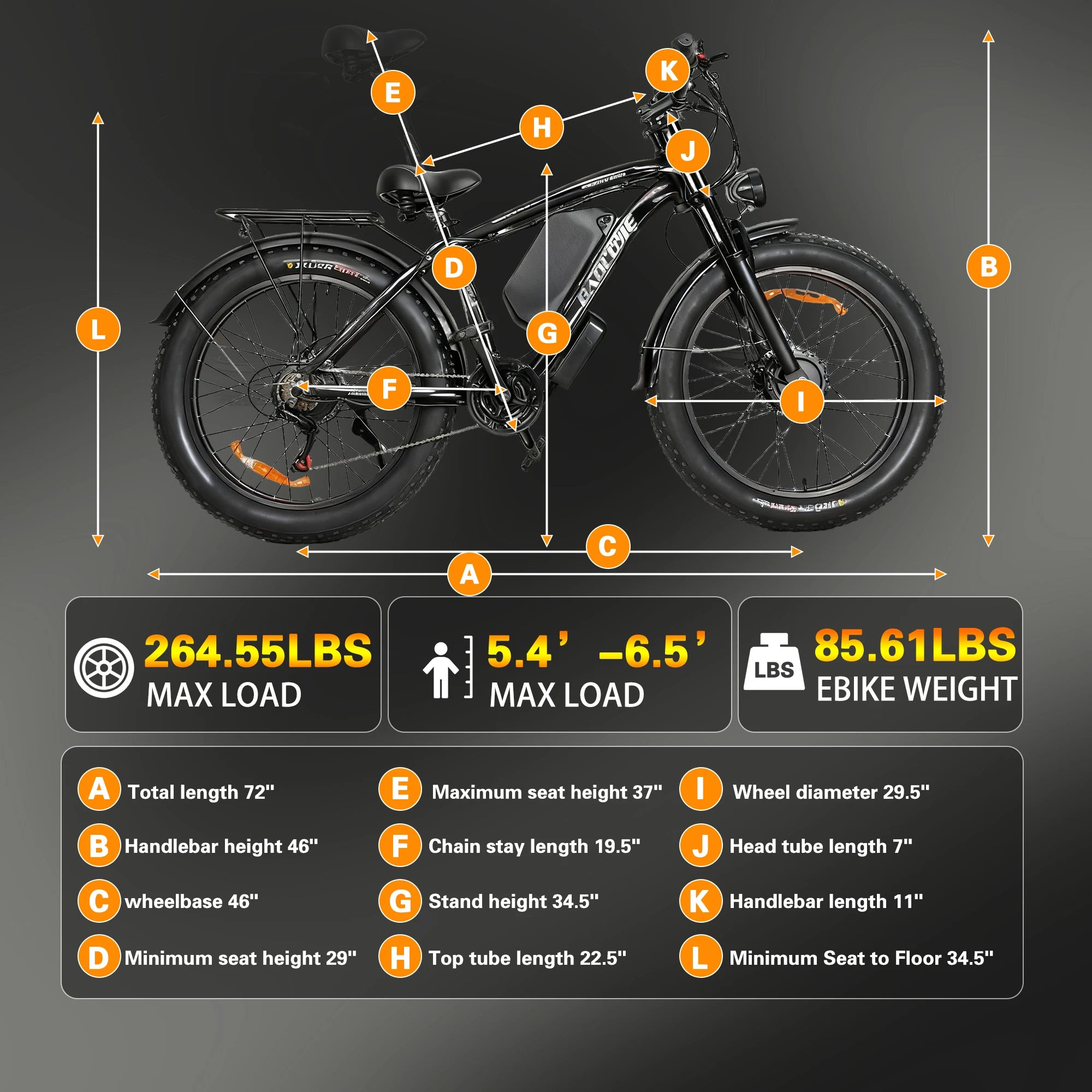 BAOLUJIE 2602 E-bike 3000W Motor 52V32AH Removable Lithium Battery Electric Bike Adult 7 Speed Electric Bicycle【1 Year Warranty】
