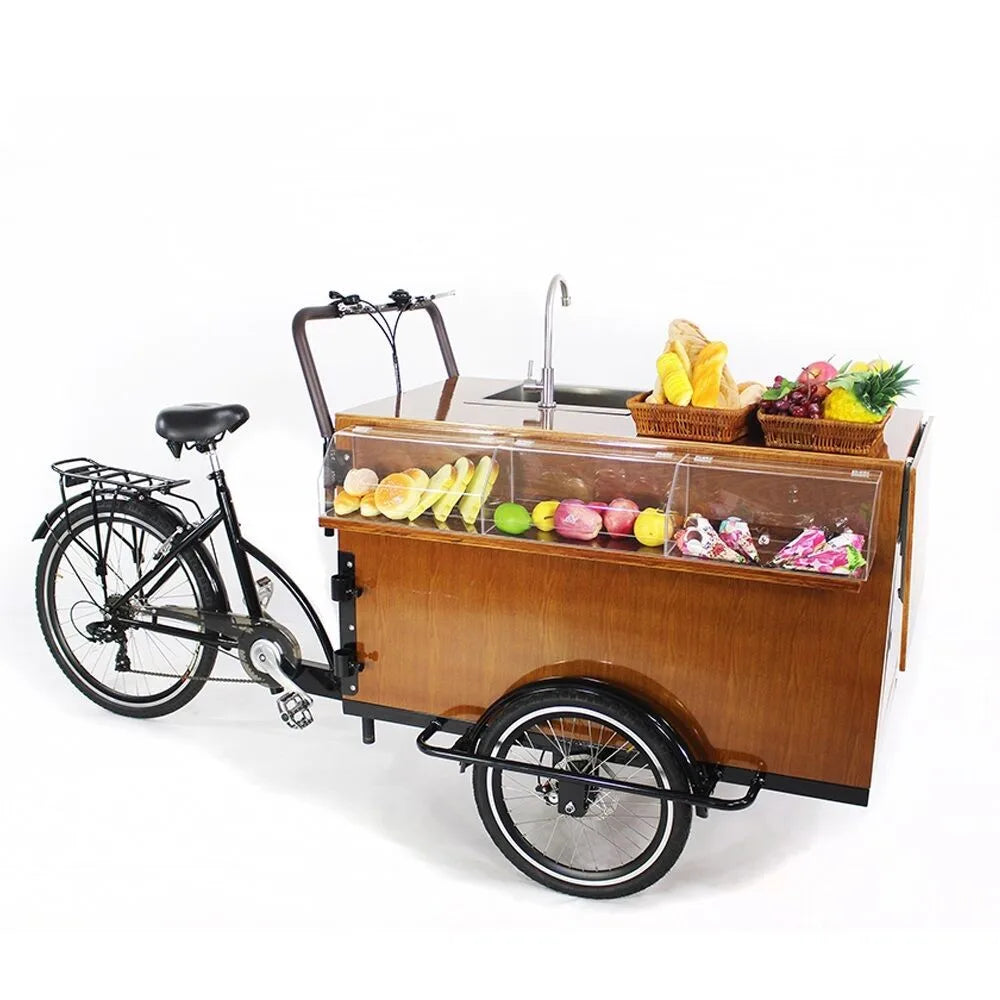 Three Wheel Coffee Bike High Load Capacity  Electric Tricycle
