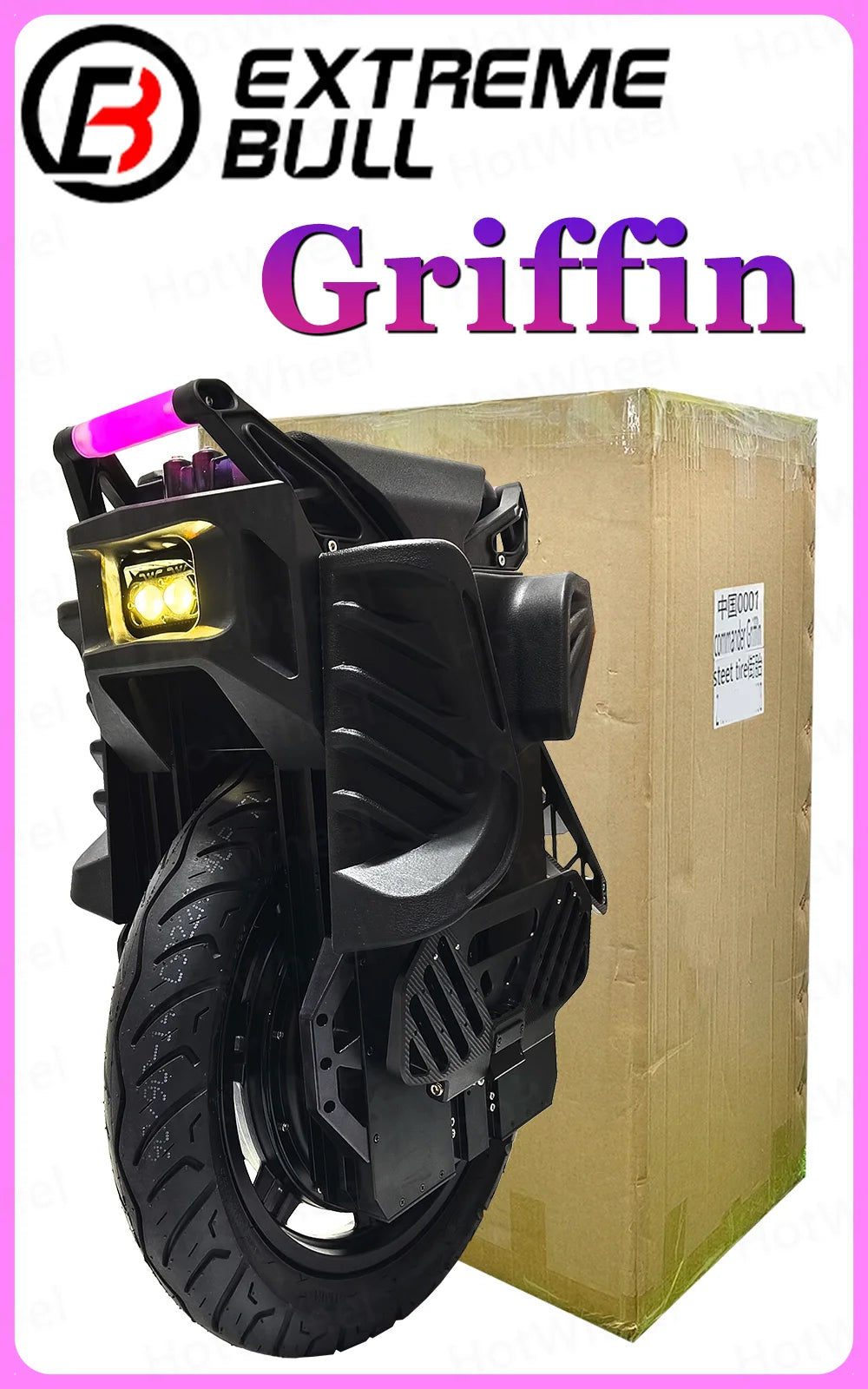 ExtremeBull Griffin 151V 2700Wh 50S Battery Smart BMS 4000W Motor 20inch Tire 100mm Suspension Bluetooth Speaker Self-balancing
