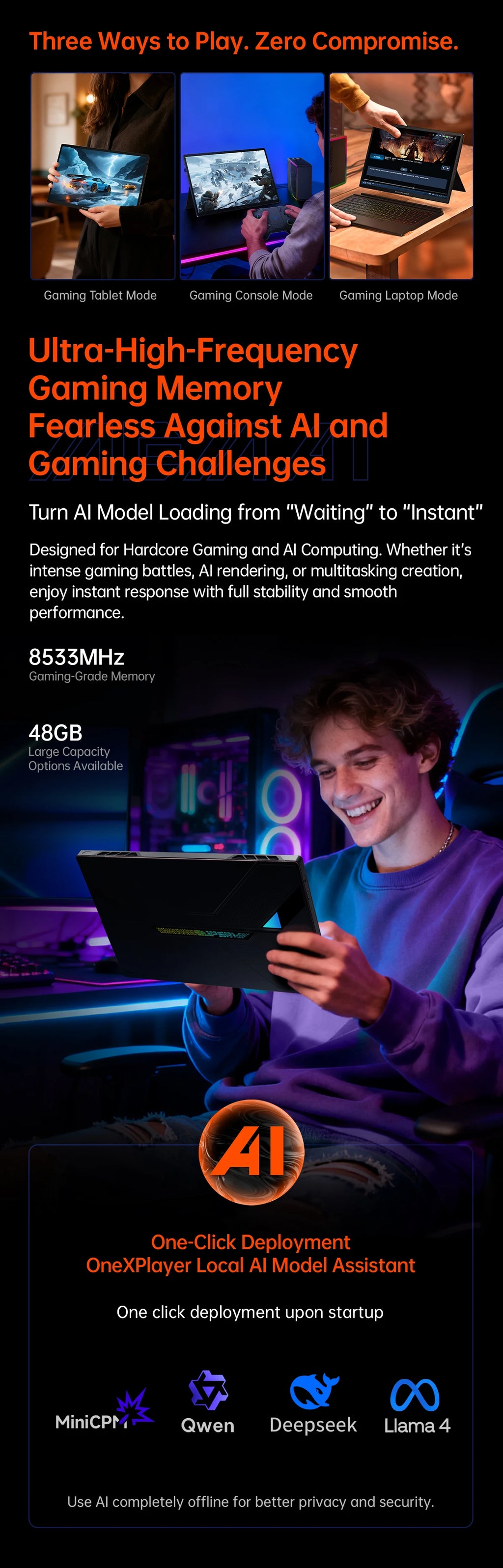 OneXPlayer Super V Intel Core Ultra X7 358H Processor 14” 2.8K AMOLED Tablet Gaming Al Mobile Workstation Laptop Win11 PC 48G 1T