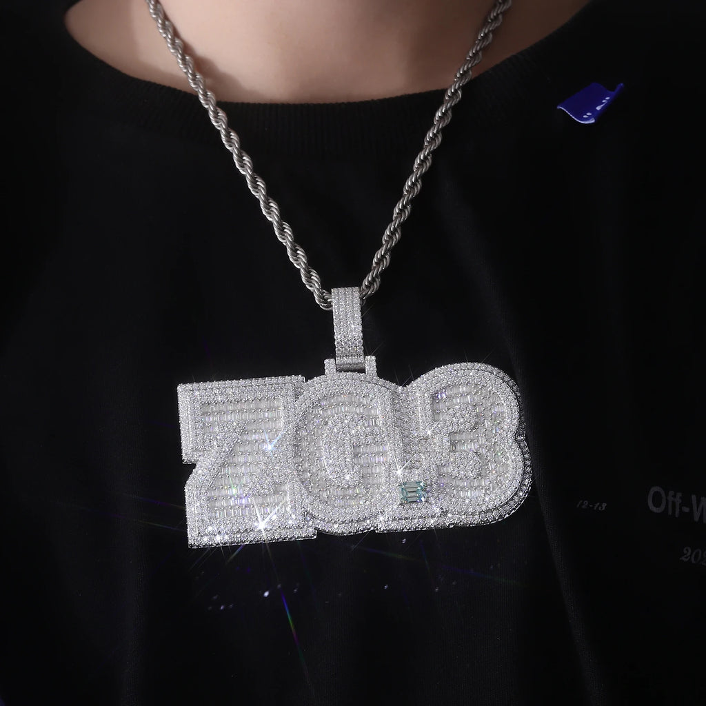 Provence Hip Hop Pendant for Men Moissanite Miami Fashion Rock Letter Pendant for Women Custom Jewelry