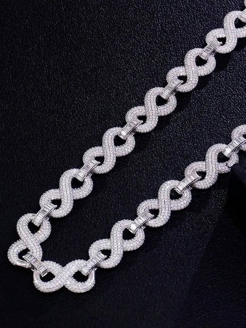 Provence custom 925 Sliver 15mm hip hop cuban link chain iced out lab diamond cuban chain necklace for men rapper party jewelry
