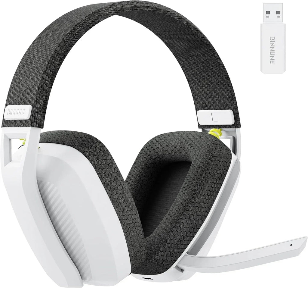BINNUNE 2.4GHz Wireless Gaming Headset with Mic for PS5 PS4 PC Mac Playstation Bluetooth Gaming Headset with Microphone