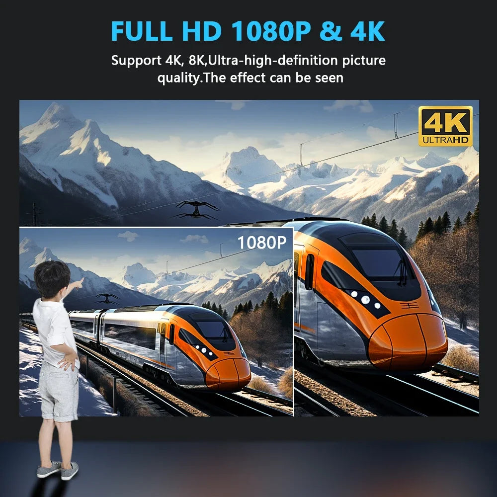 XIWBSY 1000ANSI Android Projector 25000 Lumens 4K AutoFocus/Keystone Projector Office Video Home Theater Portable Beamer Outdoor
