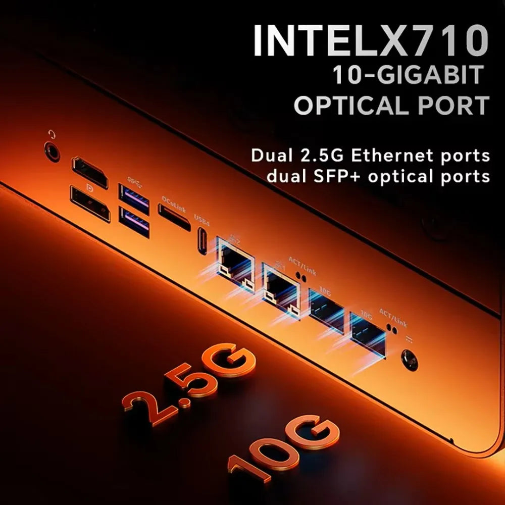 AOOSTAR High‑Performance NAS Mini PC AMD Ryzen 7 PRO 8845HS 11‑Bay HDD+M.2 SSD DDR5 ECC Dual 2.5G LAN USB4 OCuLink