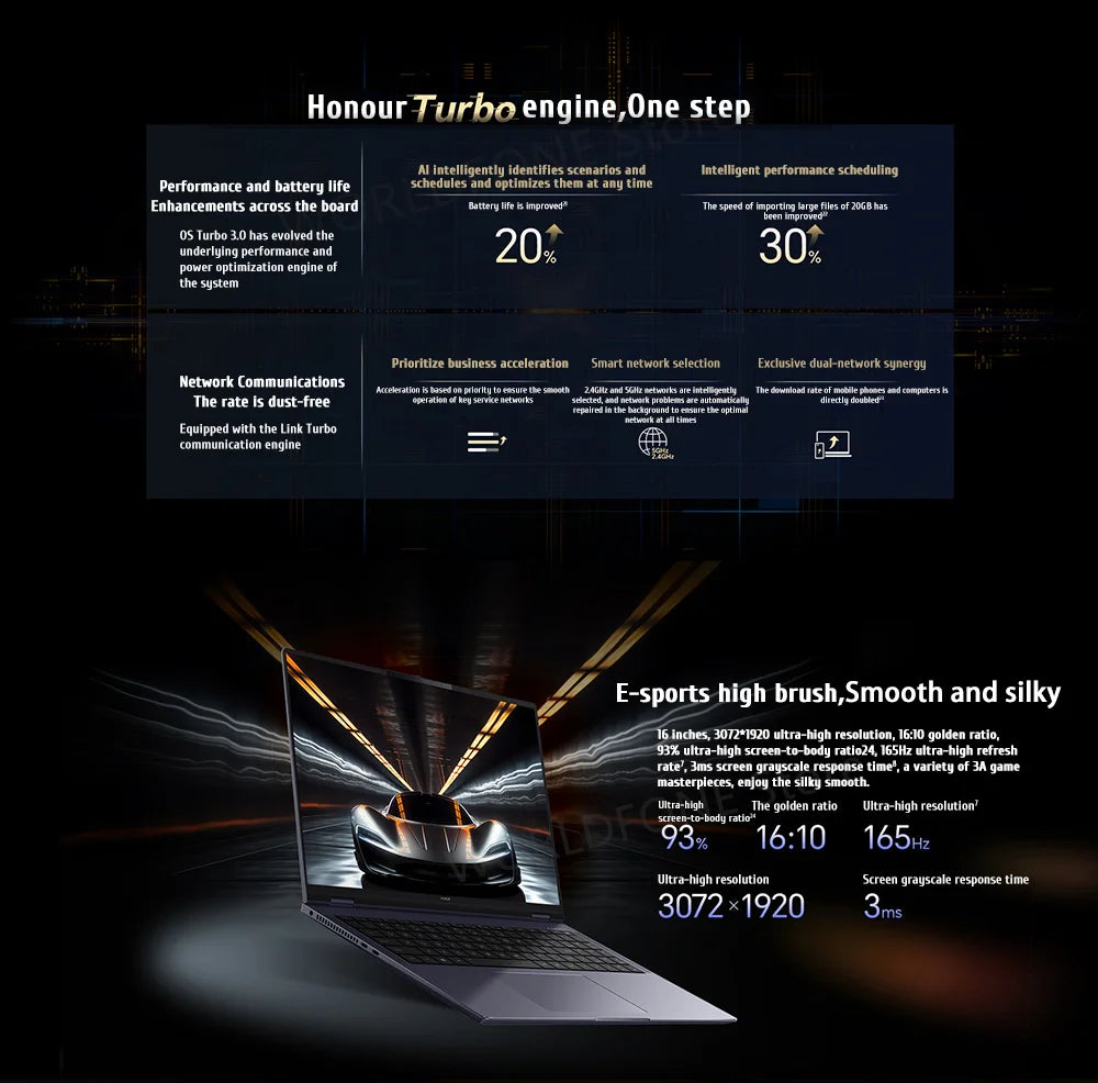 HONOR MagicBook Pro 16 HUNTER Gaming E-Sports Laptop Ultra5/Ultra7 24G/32GB 1TB RTX4060 165Hz 3K Screen Notebook IPS 16" PC
