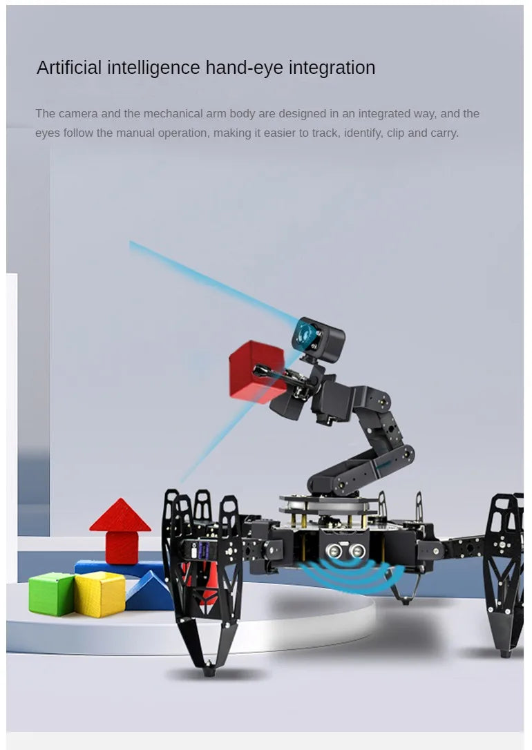 Multi Legged Transport Robot Quadruped Bionic Spider Ai Vision Intelligent Programming Learning Kit Sets Lithium