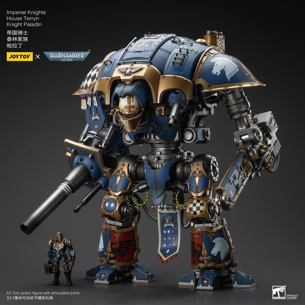 JOYTOY Warhammer 40K 1/18 Imperial Knights House Raven Knight Errant House Terryn Paladin Anime Figures Toys Mech Model