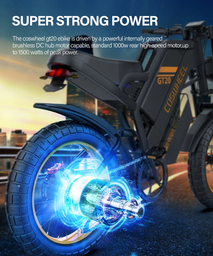 Coswheel GT20 High Speed Adults Electric Dirt Road Bike Electric Mountain Bike EU US UK Stock for Women City Ebike Electric Bike
