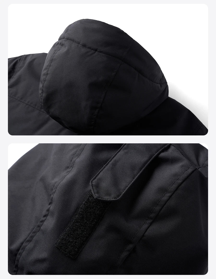 SIMWOOD 2026 Spring Winter New 90% White Goose Down Coats Men Warm Hooded Outdoor Water-repellent Quality Jackets