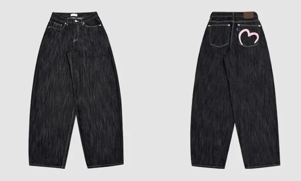 2025 Autumn Winter Women's Denim Jeans Y2K Wide Fit Baggy Jeans Grunge Harajuku Cowboy New In Pants Korean Mom Jeans Punk Retro