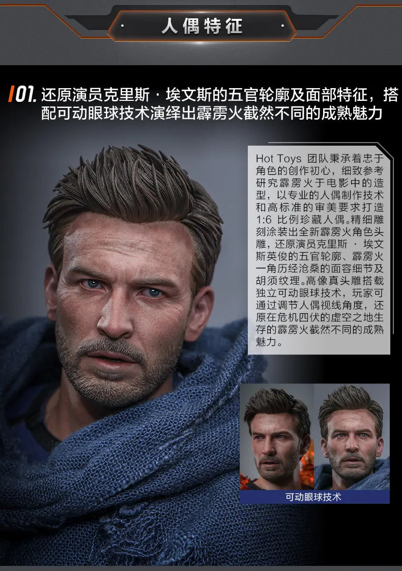 Hot Toys Deadpool & Wolverine Human Torch Mms789 1/6 Scale Collectible Figure Anime And Movie Merchandise Perfect Holiday Gift