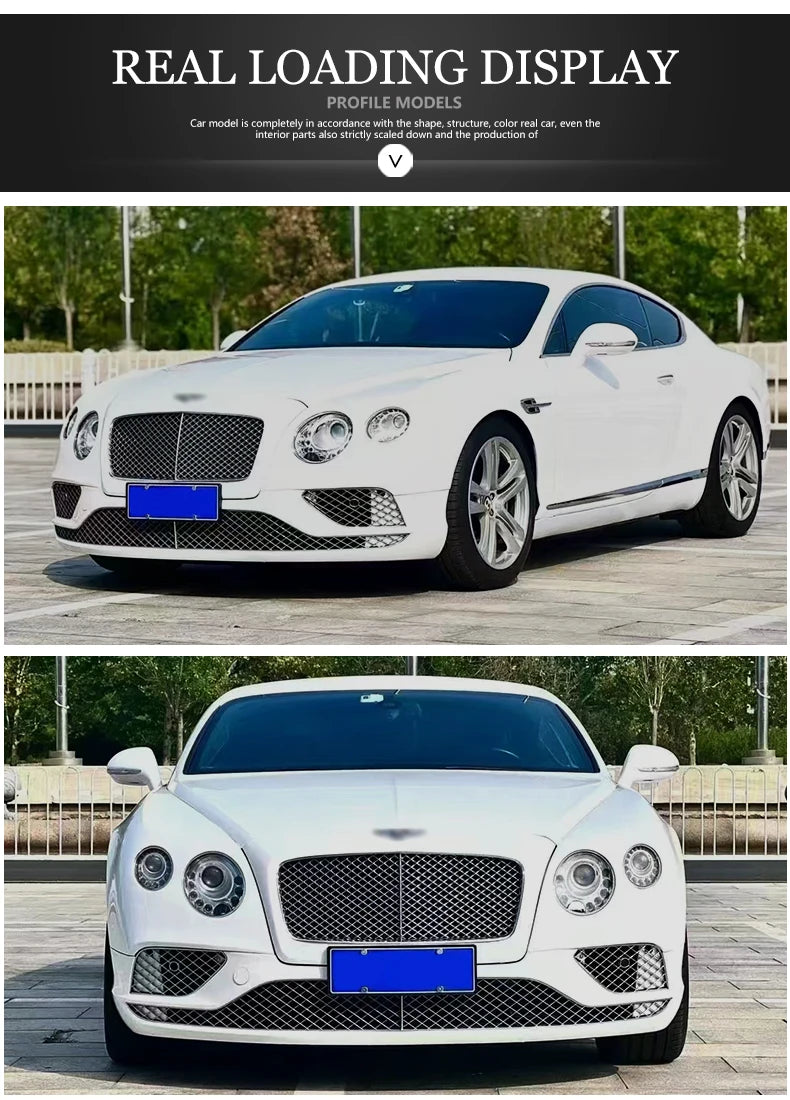 For Bentley Continental GT 2012-2015 Upgrade 2019 Supersport Body Kit Front and Rear Bumpers with Fog Light Cut Outs