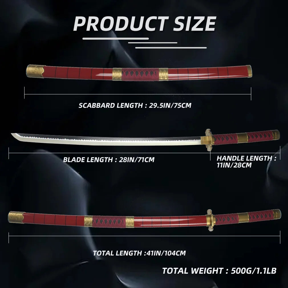 104cm / 41" Roronoa Zoro Katana LED Luminous Sword Role-Playing  Shusui Enma Kitetsu With Sword Holder And Belt