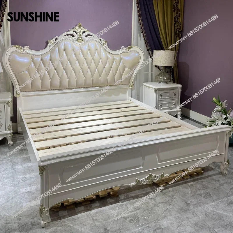 Wooden Modern Bed Frame Double Storage Space Twin Headboards Double Bed Full Size Luxury Muebles De Dormitorio Home FurnitureX