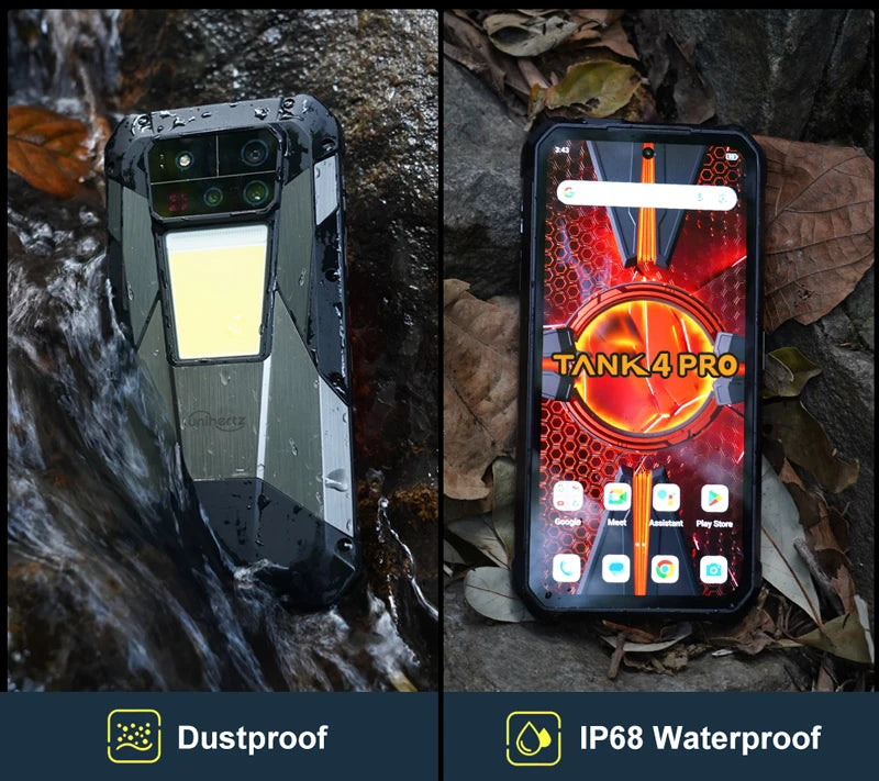 Unihertz by 8849 Tank 4 pr Smartphone 5G with 720P Projector 512GB 1TB Dimensity 8300 CPU 6.73" 3k AMOLED 11600mAh Android 14