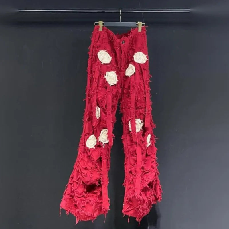 HKSH Original Niche Design Spring Summer Men Floral Casual Pants Simple Light Luxury Waste Land Women Chic Ins Punk Vibe HK22699