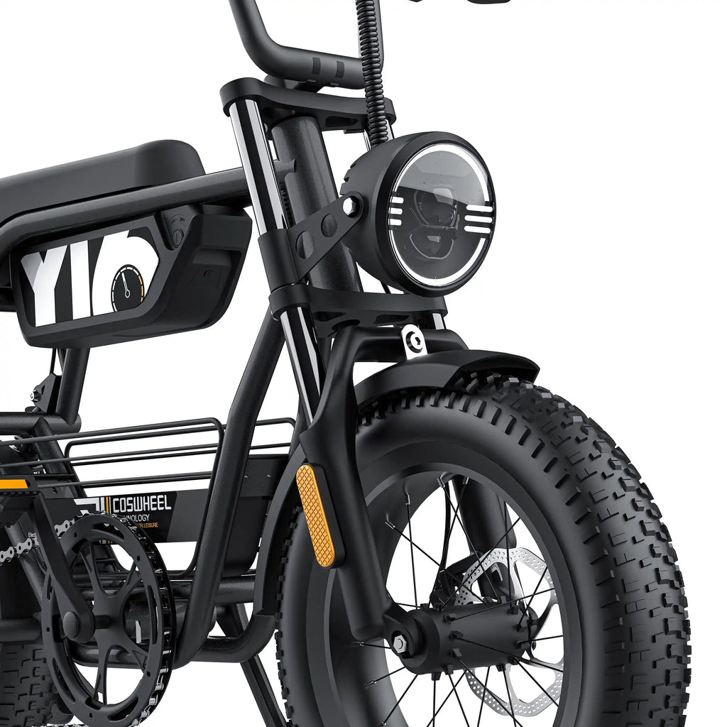 Coswheel Y16 adult E-bike 1000W 48V15Ah battery commute Electric Bike,16-inch Fat Tire E-Mountain bike