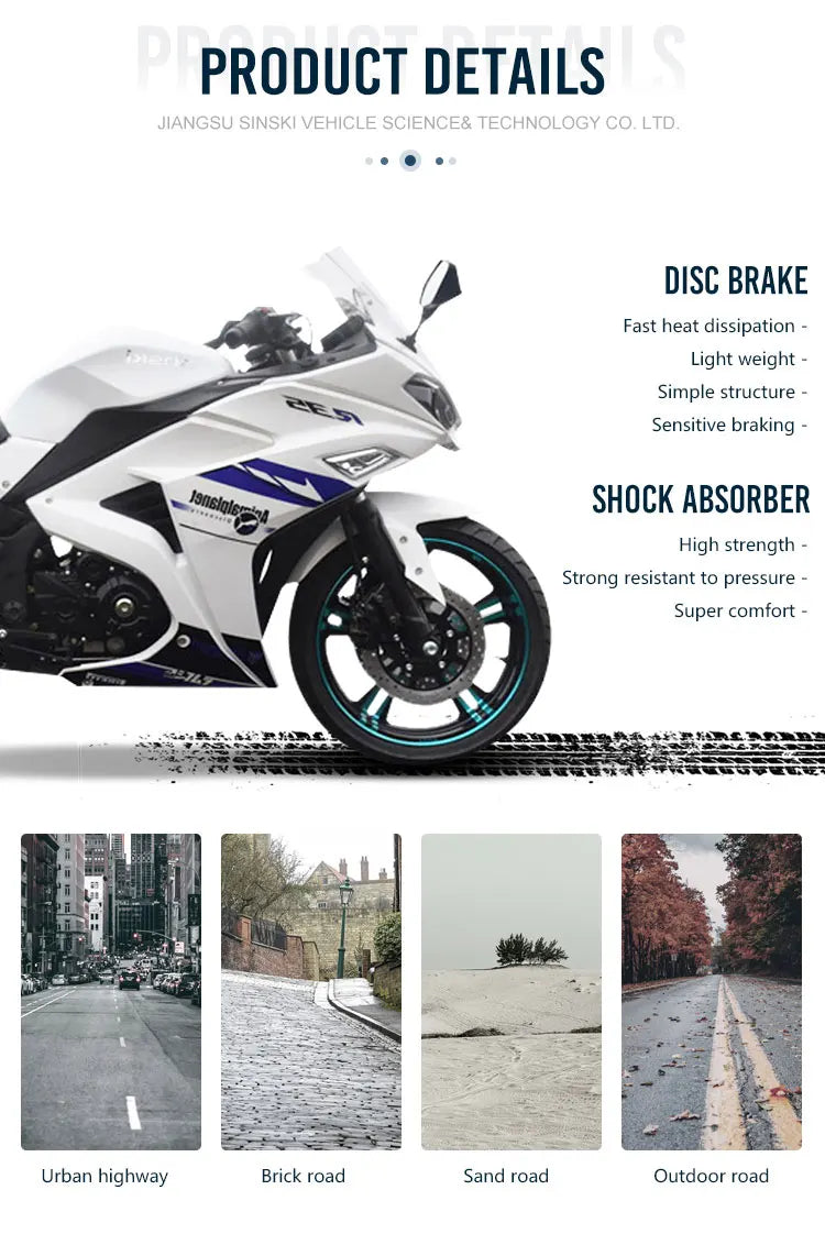 Zuimi High-end Cool Model Motorcycles 200Cc 300Cc Off-Road Retro Motorcycle