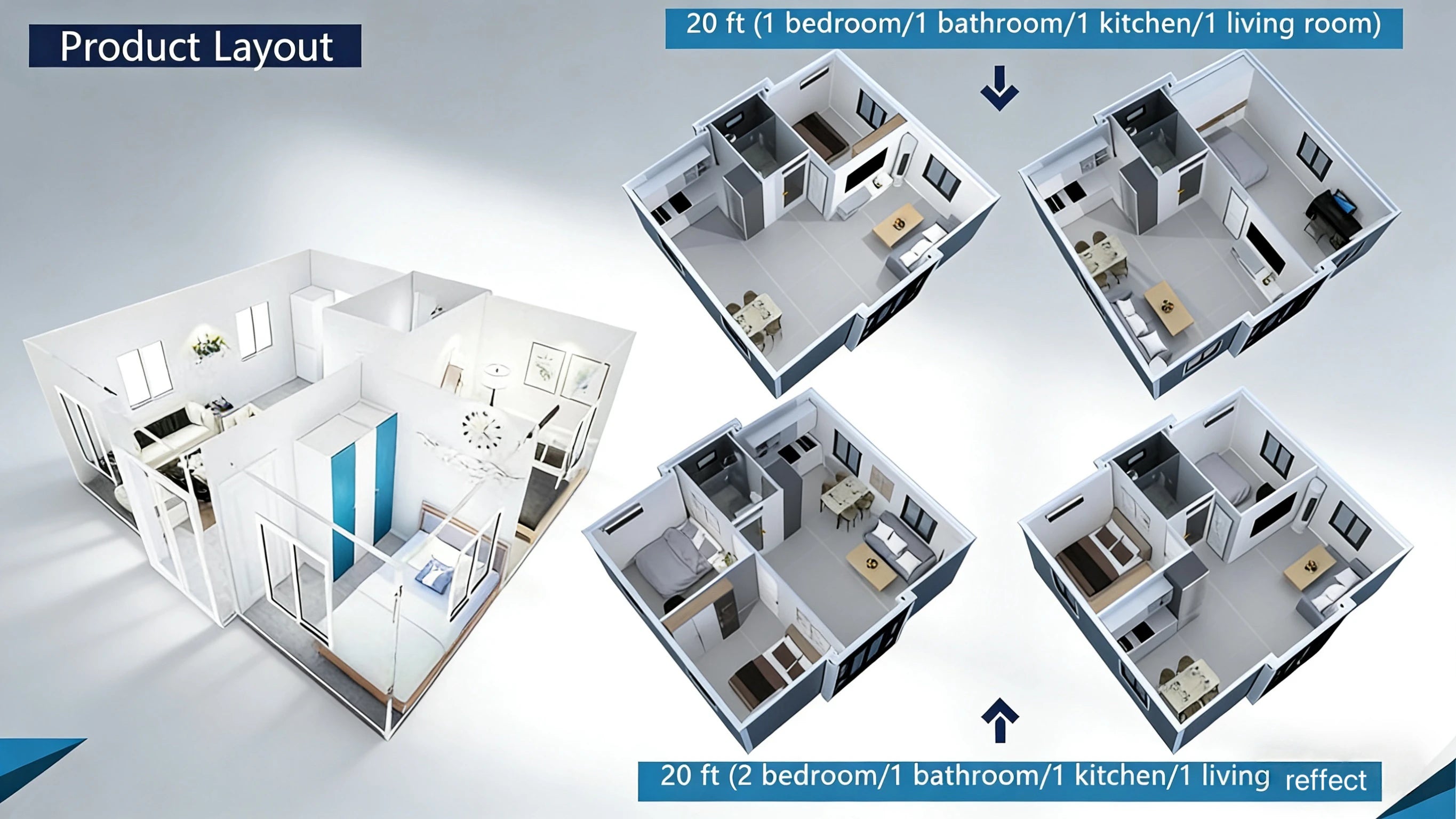 Customizable 3 Bedroom Expandable Container House Movable Prefabricated House for Apartment Hotel Made of Sandwich Panel Steel