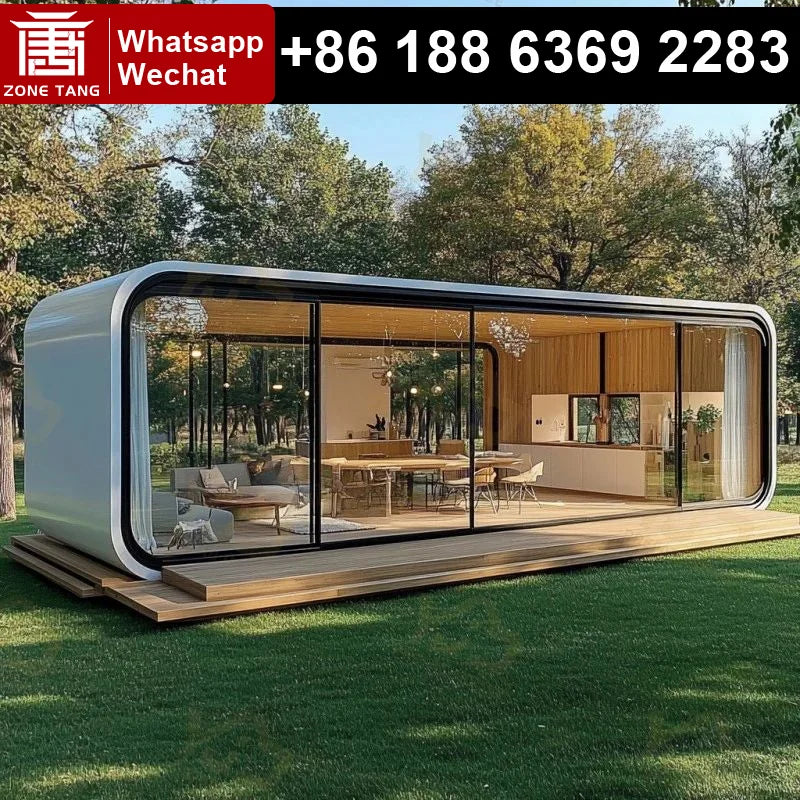 Prefabricated Houses Apple Capsule Home Prefabricated House for Spain Living Capsule Homes Frame Steel Modular Prefab Home