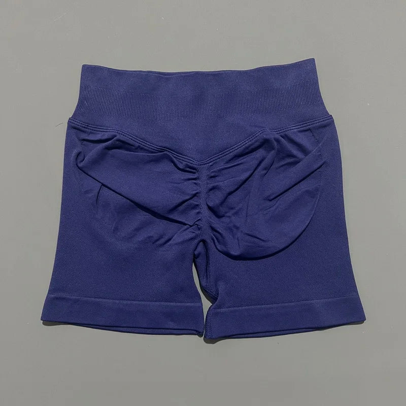 HISTELLO Impact Shorts 4.5" Women Fitness Sports Biker Shorts Low Waist Gym Short Workout Scrunch Butt Yoga Seamless Leggings