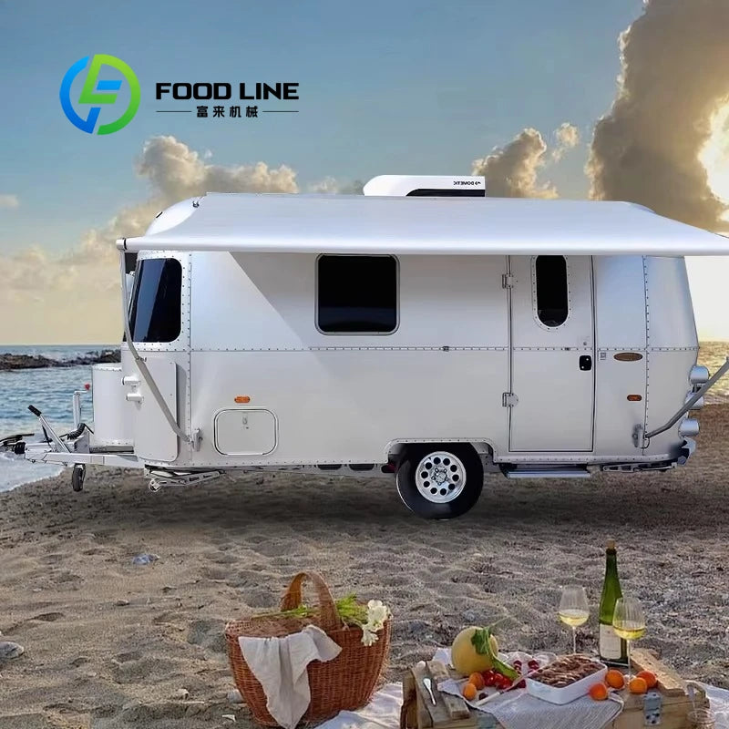 Customized New Design Offroad Aluminum 4x4 Camper Trailer Caravan Van Motorhome with Bathroom for Outdoor Camping
