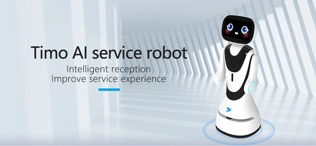 Smart Timo AI Service Robot with ChatGpt Face Recognition Voice Interaction Reception Robot