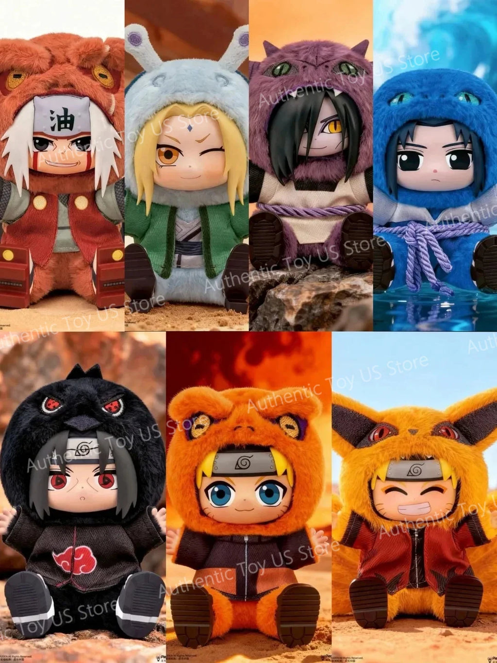 Original Eaki Naruto V2 Blind Box Shippuden Beast Party Pajamars Naruto Anime Kawaii Doll Figure Itachi Uzumaki Cute Gifts